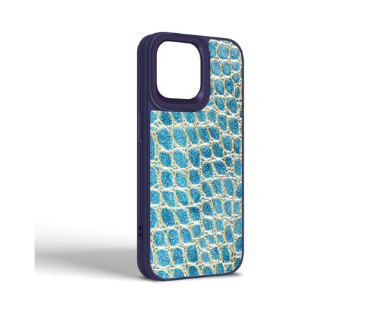 Чехол для мобильного телефона Harder Crocosaur Apple iPhone 15 Pro Max Blue (ARM76712), изображение 2 Чехол для мобильного телефона Harder Crocosaur Apple iPhone 15 Pro Max Blue (ARM76712), изображение 2