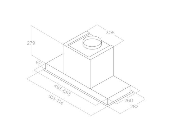 Вытяжка кухонная Elica HIDDEN 2.0 BL MAT/A/52, изображение 3 Вытяжка кухонная Elica HIDDEN 2.0 BL MAT/A/52, изображение 3