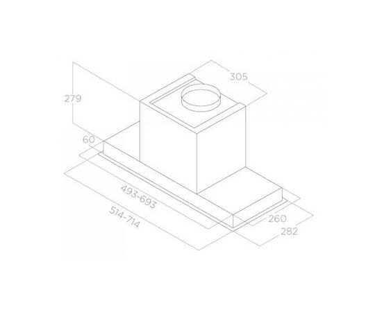 Витяжка кухонна Elica HIDDEN ADVANCE BL MAT/A/52, зображення 3
