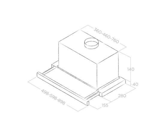 Вытяжка кухонная Elica TT14 LUX GRIX/A/50, изображение 4