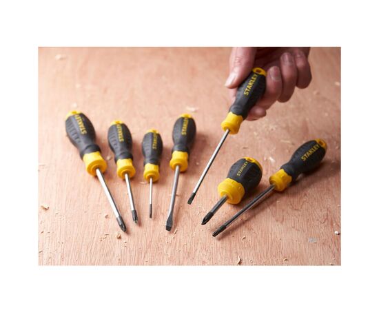 Викрутка Stanley Cushion Grip, SL4x100мм, з паралельним джалом. (STHT16195-0), зображення 5