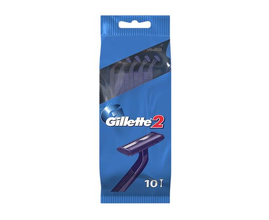 Бритва Gillette 2 одноразовая 10 шт. (7702018874293/8700216169028), изображение 2