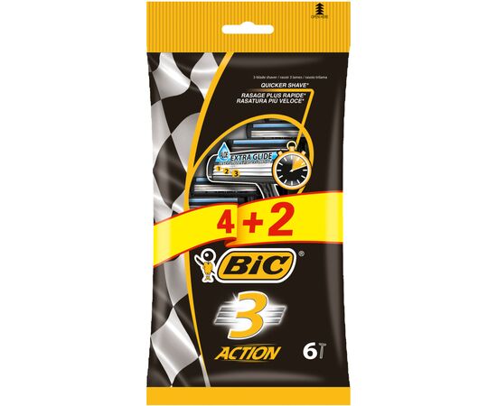 Бритва Bic 3 Action 4+2 шт. (3086123399327)