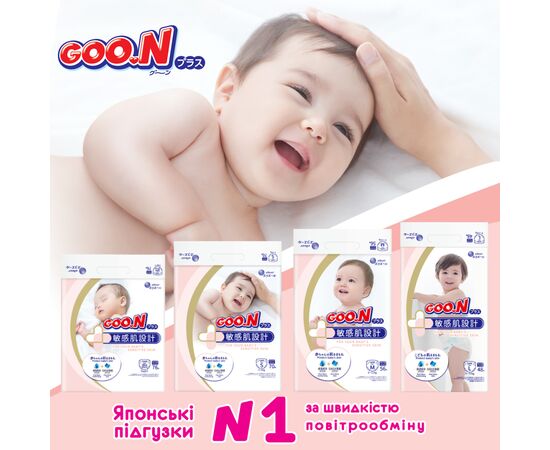 Подгузники GOO.N Plus для детей 9-14 кг размер L 48 шт (21000629), изображение 12 Подгузники GOO.N Plus для детей 9-14 кг размер L 48 шт (21000629), изображение 12