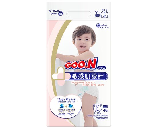 Подгузники GOO.N Plus для детей 9-14 кг размер L 48 шт (21000629)