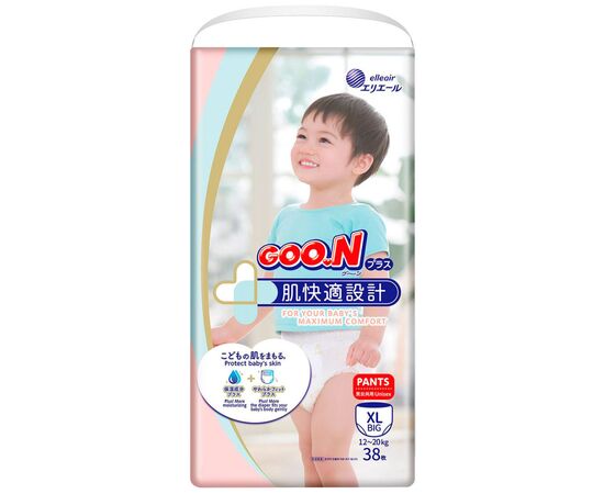 Подгузники GOO.N Plus для детей 12-20 кг размер Big XL 38 шт (21000633)