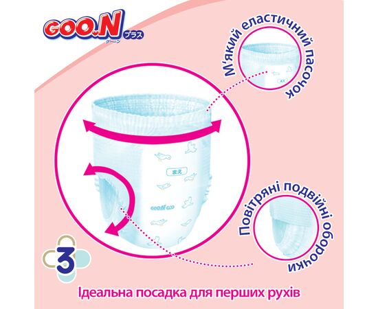 Подгузники GOO.N Plus для детей 13-25 кг размер BigBig XXL 28 шт (21000634), изображение 5 Подгузники GOO.N Plus для детей 13-25 кг размер BigBig XXL 28 шт (21000634), изображение 5