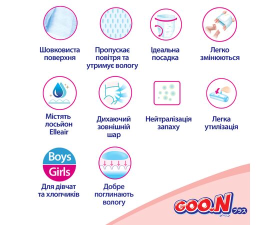 Подгузники GOO.N Plus для детей 13-25 кг размер BigBig XXL 28 шт (21000634), изображение 9 Подгузники GOO.N Plus для детей 13-25 кг размер BigBig XXL 28 шт (21000634), изображение 9
