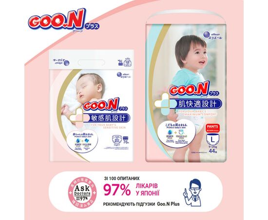 Подгузники GOO.N Plus для детей 6-11 кг размер M унисекс 56 шт (21000628), изображение 11 Подгузники GOO.N Plus для детей 6-11 кг размер M унисекс 56 шт (21000628), изображение 11
