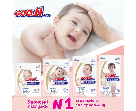 Подгузники GOO.N Plus для детей 6-11 кг размер M унисекс 56 шт (21000628), изображение 12 Подгузники GOO.N Plus для детей 6-11 кг размер M унисекс 56 шт (21000628), изображение 12