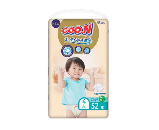 Подгузники GOO.N Premium Soft 9-14 кг Размер 4 L На липучках 52 шт (F1010101-155)