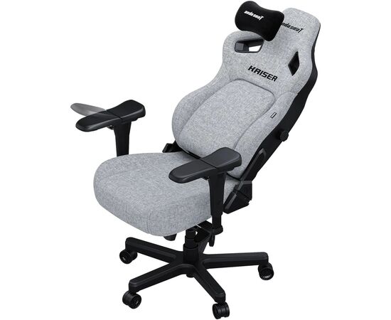 Кресло игровое Anda Seat Kaiser 4 Fabric Size XL Grey (AD12YDDC-XLL-20-G-CF), изображение 6 Кресло игровое Anda Seat Kaiser 4 Fabric Size XL Grey (AD12YDDC-XLL-20-G-CF), изображение 6
