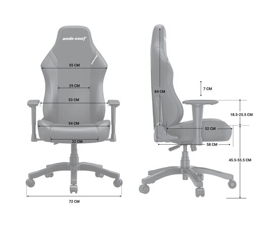 Кресло игровое Anda Seat Luna Color PVC Size L Black/Blue (AD18-48-BS-PV), изображение 12 Кресло игровое Anda Seat Luna Color PVC Size L Black/Blue (AD18-48-BS-PV), изображение 12