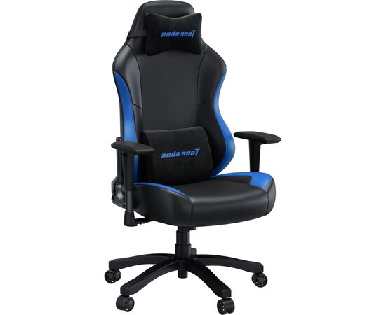 Кресло игровое Anda Seat Luna Color PVC Size L Black/Blue (AD18-48-BS-PV), изображение 2 Кресло игровое Anda Seat Luna Color PVC Size L Black/Blue (AD18-48-BS-PV), изображение 2