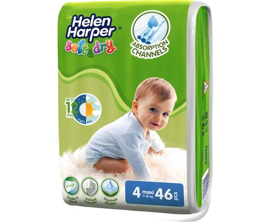 Подгузник Helen Harper Soft&Dry Maxi 7-18 кг 46 шт (5411416060130)