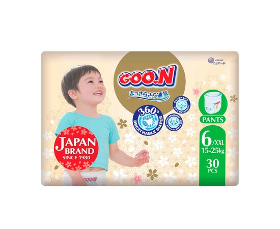 Подгузники GOO.N Premium Soft 15-25 кг Розмір 6 2 XL 30 шт (F1010101-159)