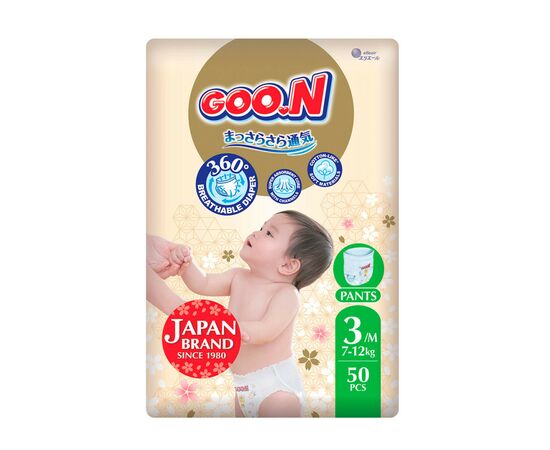 Подгузники GOO.N Premium Soft 7-12 кг Розмір 3 M 50 шт (F1010101-156)