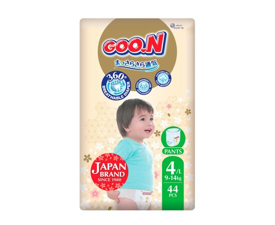 Подгузники GOO.N Premium Soft Трусики 9-14 кг Размер 4 L 44 шт (F1010101-157)