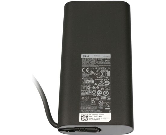 Блок питания к ноутбуку Dell 90W USB-C AC Adapter with 1m. Power Cord - Euro (452-BDUJ), изображение 2 Блок питания к ноутбуку Dell 90W USB-C AC Adapter with 1m. Power Cord - Euro (452-BDUJ), изображение 2