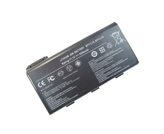 Аккумулятор для ноутбука AlSoft MSI BTY-L74 5200mAh 6cell 11.1V Li-ion (A41554), изображение 2 Аккумулятор для ноутбука AlSoft MSI BTY-L74 5200mAh 6cell 11.1V Li-ion (A41554), изображение 2