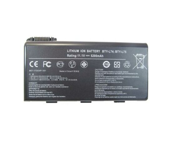 Аккумулятор для ноутбука AlSoft MSI BTY-L74 5200mAh 6cell 11.1V Li-ion (A41554)