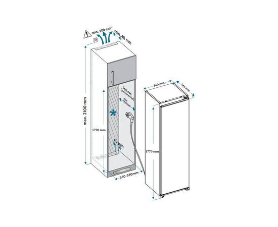 Холодильник Interline RTS 771 EBD WA+, изображение 3 Холодильник Interline RTS 771 EBD WA+, изображение 3