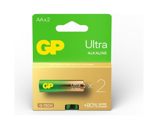 Батарейка Gp AA LR6 Ultra Alcaline * 2 (15AU21-SB2 / 4891199217326), изображение 2 Батарейка Gp AA LR6 Ultra Alcaline * 2 (15AU21-SB2 / 4891199217326), изображение 2
