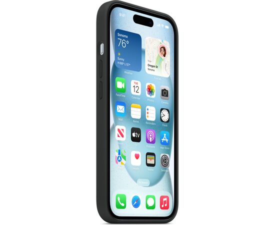 Чехол для мобильного телефона Apple iPhone 15 Silicone Case with MagSafe - Black,Model A3123 (MXPD3ZM/A), изображение 3 Чехол для мобильного телефона Apple iPhone 15 Silicone Case with MagSafe - Black,Model A3123 (MXPD3ZM/A), изображение 3