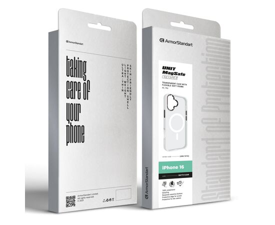 Чохол до мобільного телефона Armorstandart Unit MagSafe Apple iPhone 16 Matte Clear (ARM78705), зображення 2 Чохол до мобільного телефона Armorstandart Unit MagSafe Apple iPhone 16 Matte Clear (ARM78705), зображення 2