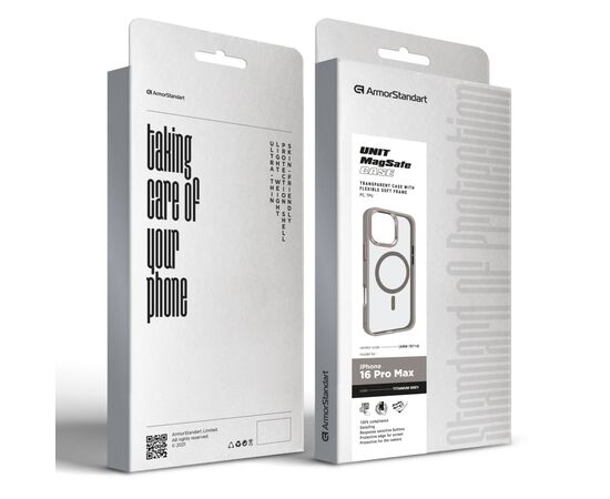 Чехол для мобильного телефона Armorstandart Unit MagSafe Apple iPhone 16 Pro Max Titanium Grey (ARM78714), изображение 2