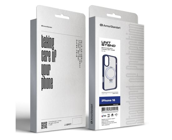 Чохол до мобільного телефона Armorstandart Unit Stand Apple iPhone 16 Dark Blue (ARM78727), зображення 2