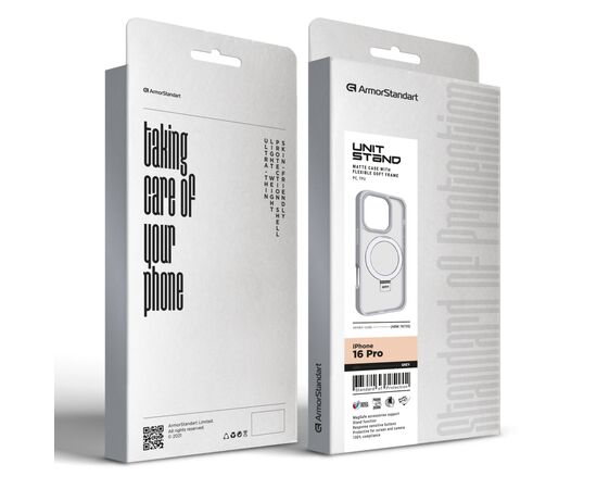 Чохол до мобільного телефона Armorstandart Unit Stand Apple iPhone 16 Pro Grey (ARM78735), зображення 2