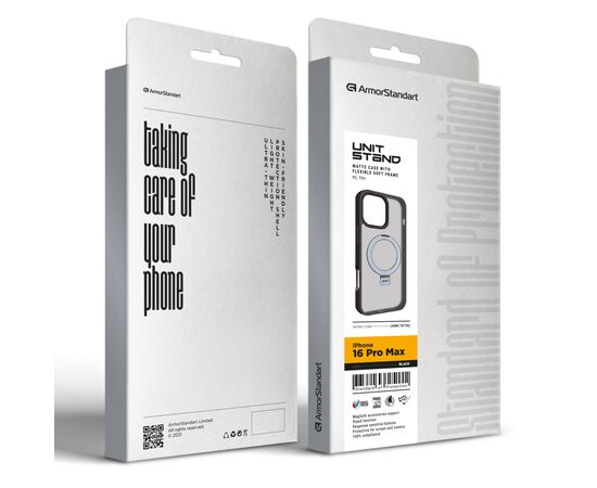Чохол до мобільного телефона Armorstandart Unit Stand Apple iPhone 16 Pro Max Black (ARM78736), зображення 2