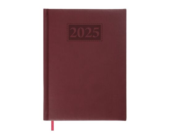 Тижневик Buromax датований 2025 GENTLE, А5 темно-червони (BM.2109-13)