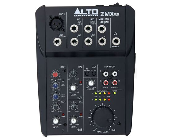 Микшерный пульт Alto Professional ZMX52, изображение 2 Микшерный пульт Alto Professional ZMX52, изображение 2