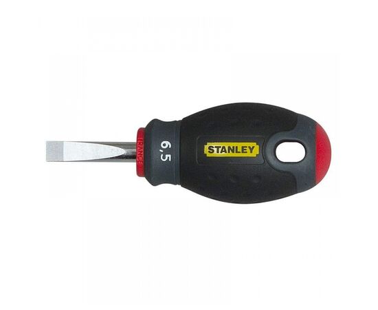 Отвертка Stanley FatMax Stubby, SL6,5 х 30мм, укороченная с параллельным жалом под прямой шлиц. (0-65-404)