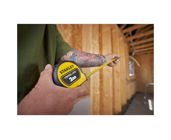 Рулетка Stanley CONTROL-LOCK, 3мх19мм, у прогумованому корпусі, з двосторонньою шкалою (STHT37230-0), зображення 10 Рулетка Stanley CONTROL-LOCK, 3мх19мм, у прогумованому корпусі, з двосторонньою шкалою (STHT37230-0), зображення 10