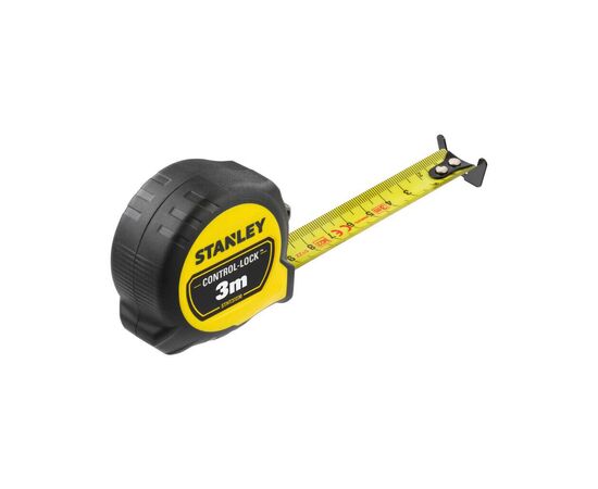 Рулетка Stanley CONTROL-LOCK, 3мх19мм, у прогумованому корпусі, з двосторонньою шкалою (STHT37230-0), зображення 3 Рулетка Stanley CONTROL-LOCK, 3мх19мм, у прогумованому корпусі, з двосторонньою шкалою (STHT37230-0), зображення 3