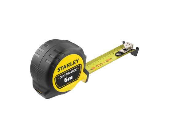 Рулетка Stanley CONTROL-LOCK, 5мх25мм, у прогумованому корпусі, з двосторонньою шкалою (STHT37231-0), зображення 2 Рулетка Stanley CONTROL-LOCK, 5мх25мм, у прогумованому корпусі, з двосторонньою шкалою (STHT37231-0), зображення 2