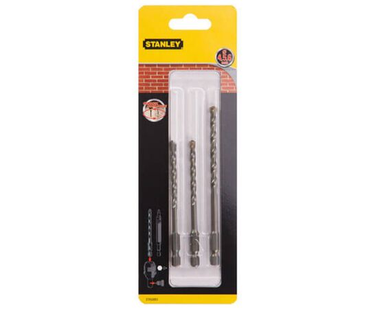 Набор сверл Stanley по кирпичу SUPER-LOСK, 3 шт,: 4,0/5,0/6,0 мм /длина 50/50/69 мм (STA53053)