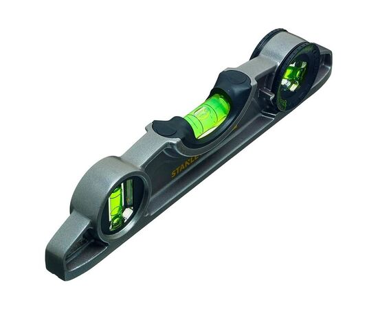 Рівень Stanley FatMax XL TORPEDO, алюмінієвий, 250мм, 3 капсули, магнітний. (0-43-609), зображення 3 Рівень Stanley FatMax XL TORPEDO, алюмінієвий, 250мм, 3 капсули, магнітний. (0-43-609), зображення 3