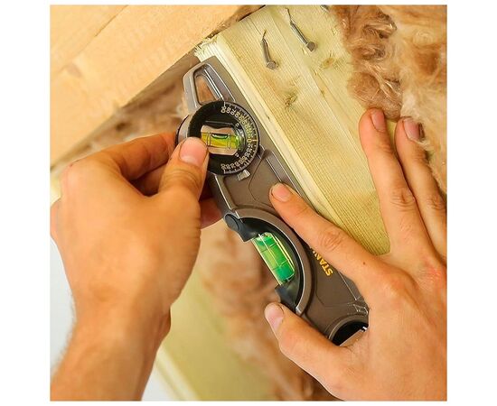 Рівень Stanley FatMax XL TORPEDO, алюмінієвий, 250мм, 3 капсули, магнітний. (0-43-609), зображення 7 Рівень Stanley FatMax XL TORPEDO, алюмінієвий, 250мм, 3 капсули, магнітний. (0-43-609), зображення 7