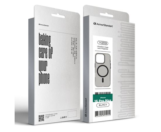 Чохол до мобільного телефона Armorstandart Y23 MagSafe Apple iPhone 16 Pro Max Transparent Black (ARM79575), зображення 2
