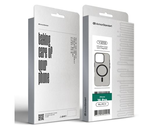 Чехол для мобильного телефона Armorstandart Y23 MagSafe Apple iPhone 16 Pro Transparent Black (ARM79573), изображение 2