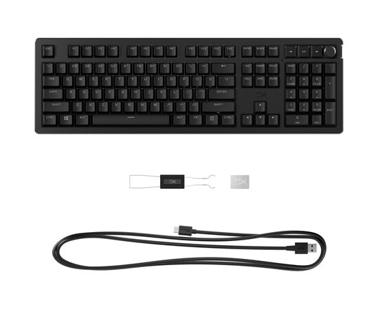 Клавиатура HyperX Alloy Rise PBT HX Red USB UA Black (7G7A3AA), изображение 5 Клавиатура HyperX Alloy Rise PBT HX Red USB UA Black (7G7A3AA), изображение 5
