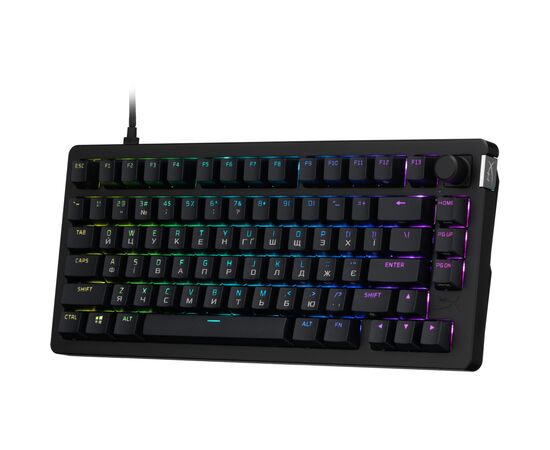 Клавиатура HyperX Alloy Rise 75 PBT HX Red USB UA Black (7G7A4AA), изображение 3 Клавиатура HyperX Alloy Rise 75 PBT HX Red USB UA Black (7G7A4AA), изображение 3