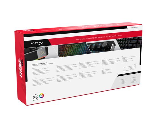 Клавиатура HyperX Alloy Rise 75 PBT HX Red USB UA Black (7G7A4AA), изображение 8 Клавиатура HyperX Alloy Rise 75 PBT HX Red USB UA Black (7G7A4AA), изображение 8