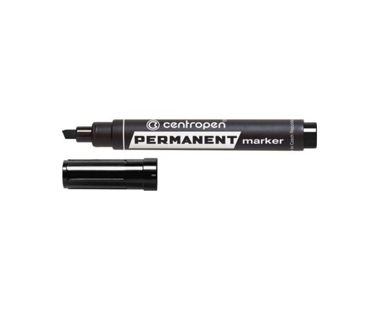 Маркер Centropen Permanent 8576 1-4,6 мм, chisel tip, black (8576/01), изображение 2 Маркер Centropen Permanent 8576 1-4,6 мм, chisel tip, black (8576/01), изображение 2