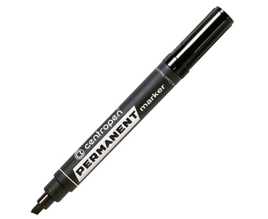 Маркер Centropen Permanent 8576 1-4,6 мм, chisel tip, black (8576/01)