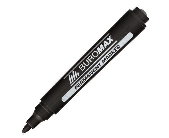 Маркер Buromax Permanent "JOBMAX", round tip, black (BM.8700-01), изображение 2 Маркер Buromax Permanent "JOBMAX", round tip, black (BM.8700-01), изображение 2